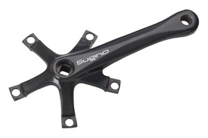 Sugino RD2 Crank Arm Set - 165mm, Single Speed, 130 BCD, Square Taper JIS Spindle Interface, Black Sugino RD2 Crank Arm Set - 165mm, Single Speed, 130 BCD, Square Taper JIS Spindle Interface, Black