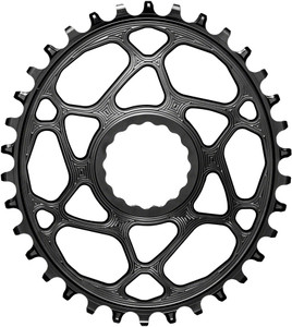 absoluteBLACK Oval Direct Mount Chainring - 34t, CINCH Direct Mount, 3mm Offset, Requires Hyperglide+ Chain, Black