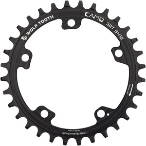 Wolf Tooth CAMO Aluminum Chainring - 32t, Wolf Tooth CAMO Mount, Requires 12-Speed Hyperglide+ Chain, Black Wolf Tooth CAMO Aluminum Chainring - 32t, Wolf Tooth CAMO Mount, Requires 12-Speed Hyperglide+ Chain, Black