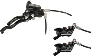 Hope Tech 3 E4 Duo Disc Brake and Lever - Right Hand, Front and Rear, Hydraulic, Post Mount, Black Hope Tech 3 E4 Duo Disc Brake and Lever - Right Hand, Front and Rear, Hydraulic, Post Mount, Black