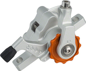 Paul Component Engineering Klamper Disc Caliper, Long Pull, Silver with Orange Adjusters Paul Component Engineering Klamper Disc Caliper, Long Pull, Silver with Orange Adjusters