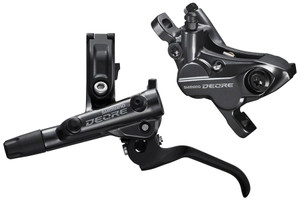 Shimano Deore BL-M6100/BR-M6120 Disc Brake and Lever - Front, Hydraulic, Resin Pads, Gray Shimano Deore BL-M6100/BR-M6120 Disc Brake and Lever - Front, Hydraulic, Resin Pads, Gray