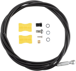 Shimano SM-BH90-SBLS High Pressure Disc Brake Hose Kit - Long Silver Banjo Caliper Connector, 2000mm, Black Shimano SM-BH90-SBLS High Pressure Disc Brake Hose Kit - Long Silver Banjo Caliper Connector, 2000mm, Black