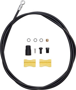 Shimano SM-BH90-SBS High Pressure Disc Brake Hose Kit - Long Silver Banjo Caliper Connector, 1700mm, Black Shimano SM-BH90-SBS High Pressure Disc Brake Hose Kit - Long Silver Banjo Caliper Connector, 1700mm, Black