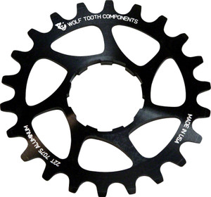 Wolf Tooth Single Speed Aluminum Cog: 18T, Compatible with3/32" chains