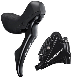 Shimano 105 ST-R7020 Right Standard Reach 11-Speed Hydraulic Brake/Shift Lever with BR-R7070 Rear Flat Mount Caliper Shimano 105 ST-R7020 Right Standard Reach 11-Speed Hydraulic Brake/Shift Lever with BR-R7070 Rear Flat Mount Caliper