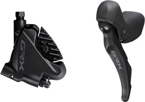 Shimano GRX ST-RX600 2x11-Speed Left Drop-Bar Shifter/Hydraulic Brake Lever with BR-RX400 Flat Mount Caliper, Pre-Bled 1000mm Hose Shimano GRX ST-RX600 2x11-Speed Left Drop-Bar Shifter/Hydraulic Brake Lever with BR-RX400 Flat Mount Caliper, Pre-Bled 1000mm Hose