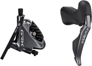 Shimano GRX ST-RX815 11-Speed Di2 Right Drop-Bar Shifter/Hydraulic Brake Lever with BR-RX810 Flat Mount Caliper, Pre-Bled 1700mm Hose Shimano GRX ST-RX815 11-Speed Di2 Right Drop-Bar Shifter/Hydraulic Brake Lever with BR-RX810 Flat Mount Caliper, Pre-Bled 1700mm Hose