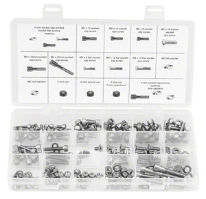 Wheels Manufacturing 4,5,6mm Fastener Kit - 218 Pieces of Stainless Steel Bolts, Nuts, Washers