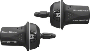 SunRace M21 Twist Shift Set 8-Speed Rear Friction Front: Gray SunRace M21 Twist Shift Set 8-Speed Rear Friction Front: Gray