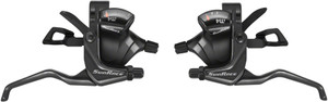 SunRace M406 ST Trigger Brake/Shift Lever Set - 3x7-Speed, For V-Brakes, Black SunRace M406 ST Trigger Brake/Shift Lever Set - 3x7-Speed, For V-Brakes, Black