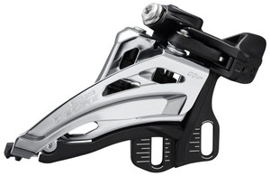 Shimano Deore FD-M5100-E Front Derailleur - 11-Speed, Double, Side Swing, Front Pull, E-Type Mount, Black/Silver Shimano Deore FD-M5100-E Front Derailleur - 11-Speed, Double, Side Swing, Front Pull, E-Type Mount, Black/Silver