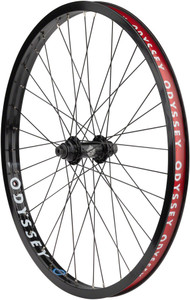 Odyssey Hazard Lite Front Wheel - 24", 3/8" x 100mm, Rim Brake, Black, Clincher