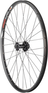 Quality Wheels Value Double Wall Series Disc Front Wheel - 26", QR x 100mm, 6-Bolt, Black, Clincher Quality Wheels Value Double Wall Series Disc Front Wheel - 26", QR x 100mm, 6-Bolt, Black, Clincher