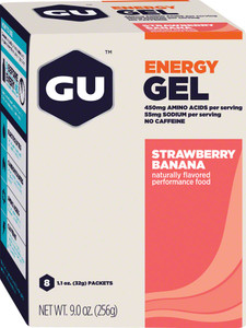 GU Energy Gel: Strawberry/Banana, Box of 8 GU Energy Gel: Strawberry/Banana, Box of 8