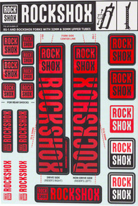 RockShox Decal Kit, 30/32mm, Red RockShox Decal Kit, 30/32mm, Red
