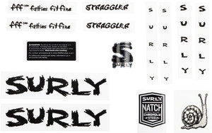 Surly Straggler Decal Set - Black Surly Straggler Decal Set - Black