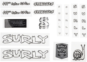 Surly Straggler Decal Set - White Surly Straggler Decal Set - White