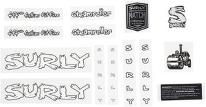 Surly Steamroller Decal Set - White Surly Steamroller Decal Set - White