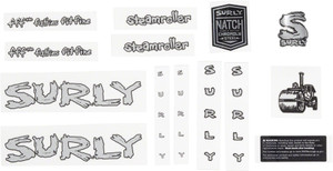 Surly Steamroller Decal Set - Silver Surly Steamroller Decal Set - Silver