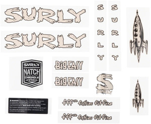 Surly Big Easy Frame Decal Set - Tan Surly Big Easy Frame Decal Set - Tan