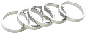Wheels Manufacturing Aluminum Headset Spacer - 1-1/8", 5mm, Silver, 5-pack