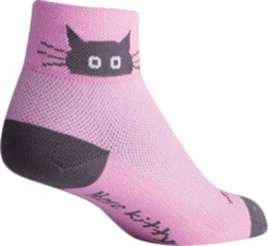 SockGuy Women's Classic Whiskers Low Socks | 2 inch | Pink SockGuy Women's Classic Whiskers Low Socks | 2 inch | Pink