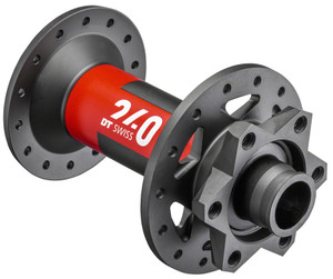 DT Swiss 240 Front Hub - 15 x 110mm, 6-Bolt Disc, 32h, Black/Red DT Swiss 240 Front Hub - 15 x 110mm, 6-Bolt Disc, 32h, Black/Red
