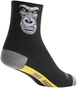 SockGuy Classic Silverback Socks | 3 inch | Black/Gray