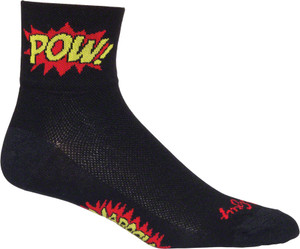 SockGuy Classic Boom Pow Socks | 3 inch | Black