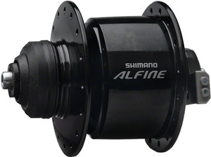 Shimano Alfine DH-S501 Dynamo Front Hub - QR x 100mm, Center-Lock, Black, 32h Shimano Alfine DH-S501 Dynamo Front Hub - QR x 100mm, Center-Lock, Black, 32h