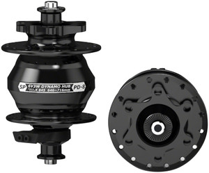SP 8 Series Dynamo Front Hub - PD-8, 6V- 3W, QR x 100mm, 6-Bolt, 32 hole, Black SP 8 Series Dynamo Front Hub - PD-8, 6V- 3W, QR x 100mm, 6-Bolt, 32 hole, Black