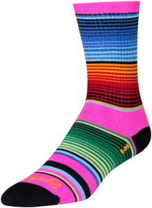 SockGuy Siesta Crew Socks | 6 inch | Pink/Multicolor SockGuy Siesta Crew Socks | 6 inch | Pink/Multicolor