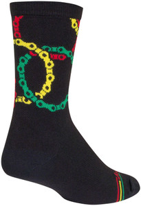 SockGuy Connected Crew Socks | 6 inch | Black/Multi