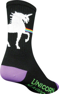 SockGuy Unicorn Magic Crew Socks | 6 inch | Black SockGuy Unicorn Magic Crew Socks | 6 inch | Black