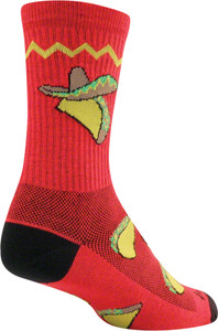 SockGuy Taco Crew Socks | 6 inch | Red