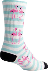 SockGuy Flamingo Crew Socks | 6 inch | Blue