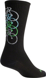 SockGuy Stacked Wool Socks | 6 inch | Black