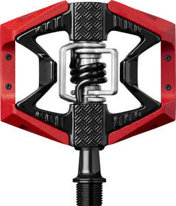 Crank Brothers Double Shot 3 Pedals - Single Side Clipless with Platform, Aluminum, 9/16", Red/Black Crank Brothers Double Shot 3 Pedals - Single Side Clipless with Platform, Aluminum, 9/16", Red/Black