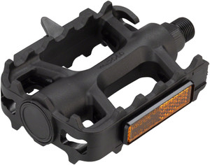 Dimension Mountain Basic Heavy-Duty Pedals - Platform, Plastic, 9/16", Black Dimension Mountain Basic Heavy-Duty Pedals - Platform, Plastic, 9/16", Black