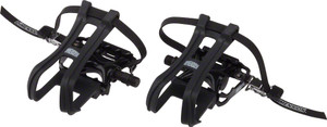 Dimension Compe Combo Pedals/Toe Clip Combo - Aluminum, 9/16", Black Dimension Compe Combo Pedals/Toe Clip Combo - Aluminum, 9/16", Black