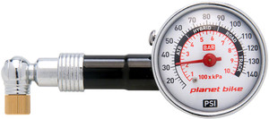 Planet Bike Dial Pressure Gauge - 140psi Planet Bike Dial Pressure Gauge - 140psi