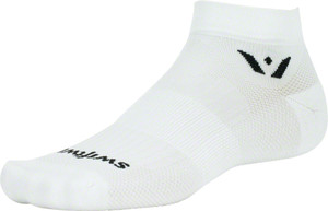 Swiftwick Aspire One Socks | 1 inch | White