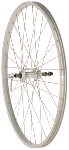 Quality Wheels Value Single Wall Series Rear Wheel - 26", QR x 135mm, Rim Brake, Freewheel, Silver, Clincher Quality Wheels Value Single Wall Series Rear Wheel - 26", QR x 135mm, Rim Brake, Freewheel, Silver, Clincher