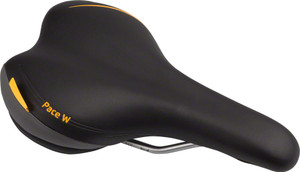 Velo Plush Pace Saddle - Steel, Black