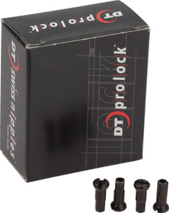 DT Swiss Pro Head Pro Lock Brass Nipples: 2.0 x 12mm, Black, Box of 100 DT Swiss Pro Head Pro Lock Brass Nipples: 2.0 x 12mm, Black, Box of 100