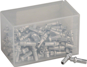 DT Swiss Squorx Pro Head Aluminum Nipples: 2.0 x 15mm, Silver, Box of 100 DT Swiss Squorx Pro Head Aluminum Nipples: 2.0 x 15mm, Silver, Box of 100