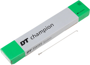 DT Swiss Champion Spoke: 2.0mm, 263mm, J-bend, Silver, Box of 100 DT Swiss Champion Spoke: 2.0mm, 263mm, J-bend, Silver, Box of 100