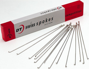 DT Swiss Competition Spoke: 2.0/1.8/2.0mm, 195mm, J-bend, Silver, Box of 100 DT Swiss Competition Spoke: 2.0/1.8/2.0mm, 195mm, J-bend, Silver, Box of 100