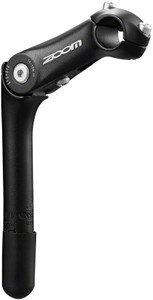 Zoom Quick Comfort Adjustable Stem - 90mm, 25.4 Clamp, Adjustable 80-150deg, 25.4-24tpi Quill, Aluminum, Black Zoom Quick Comfort Adjustable Stem - 90mm, 25.4 Clamp, Adjustable 80-150deg, 25.4-24tpi Quill, Aluminum, Black